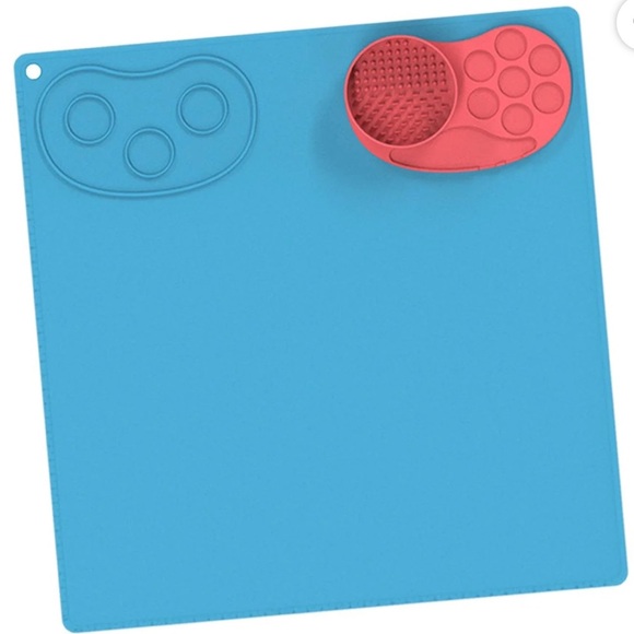🆕 Kids Silicone Painting/Craft Mat With Removable Cup - Picture 1 of 5